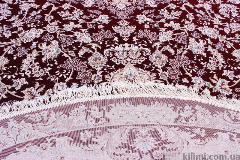 Синтетические ковры Esfehan X008 d.red-ivory овал